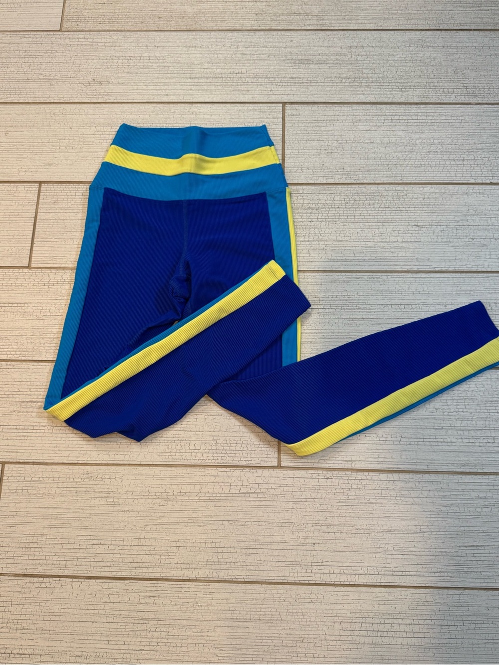 NWOT Beach Riot Mariella Rib Legging in Riviera Colorblock - size Small - Picture 4 of 6